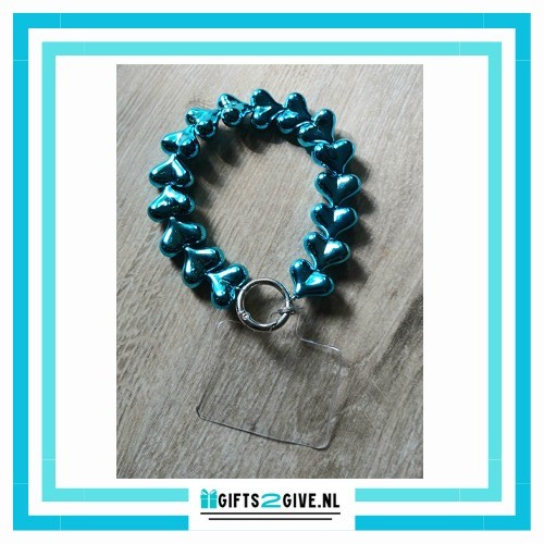 Armband hart blauw