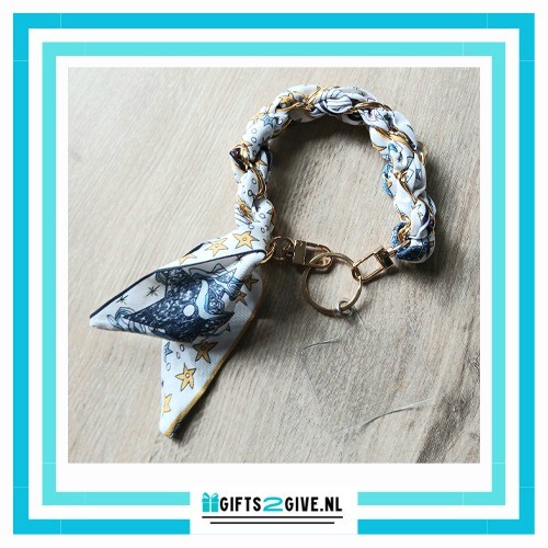 Armband ketting wit met sterren