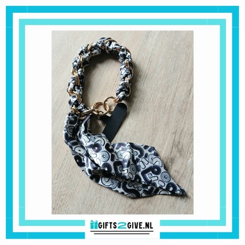 Armband ketting zwart wit vormen