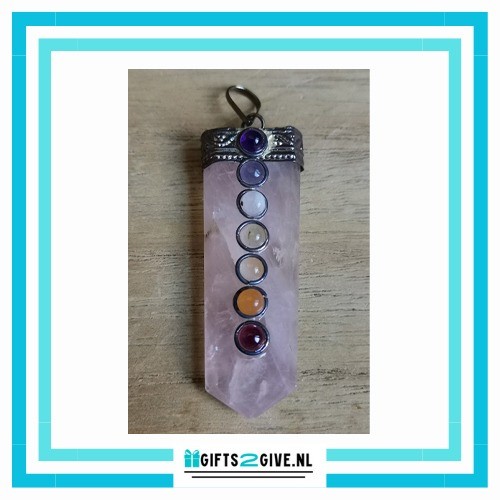 Chakra hanger rozenkwarts 1