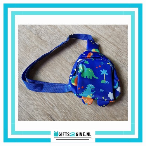 Crossbody dino blauw