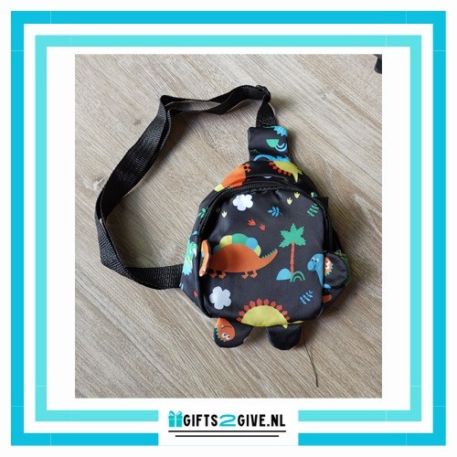 Crossbody dino zwart