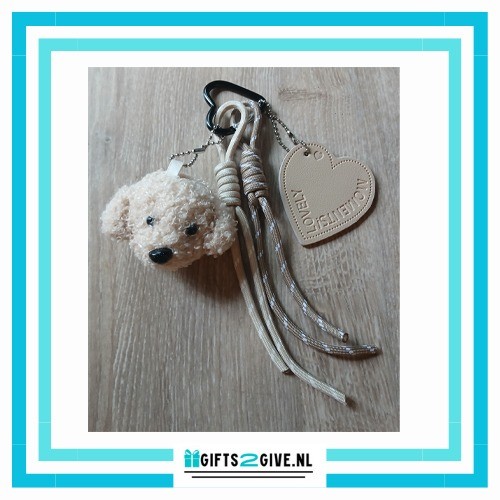 Knuffeltje hond beige