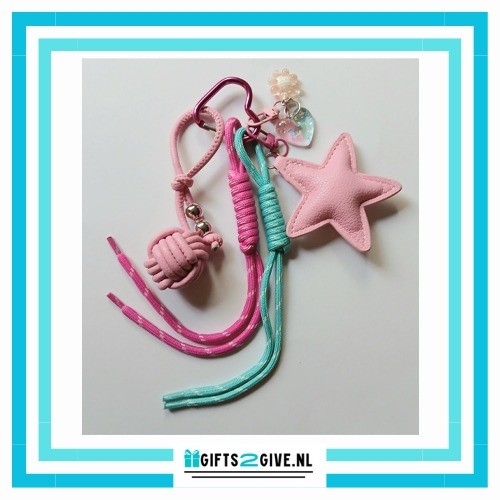 Ster knoop roze