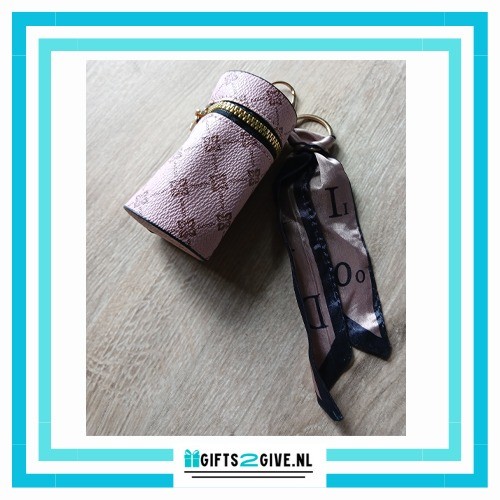 Tas bedel cillinder roze