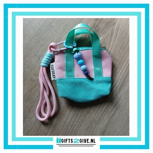 Tasbedel smile blauw