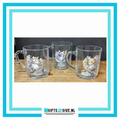 Theeglas set poes 2